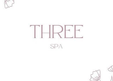 Three Spa logo with floral design in doha, QA