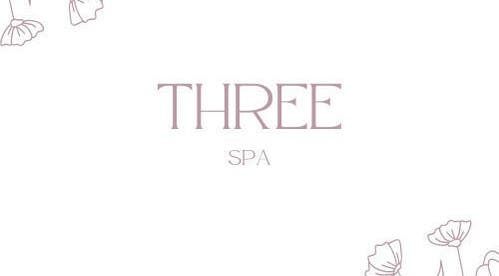 Three Spa logo with floral design in doha, QA