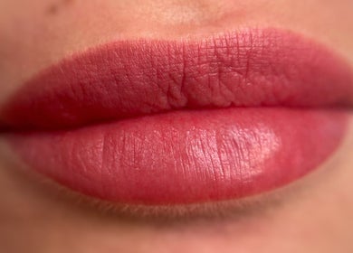 Close-up of elegantly colored lips at Perfect Touch Studio in Mullaloo, Western Australia, AU.