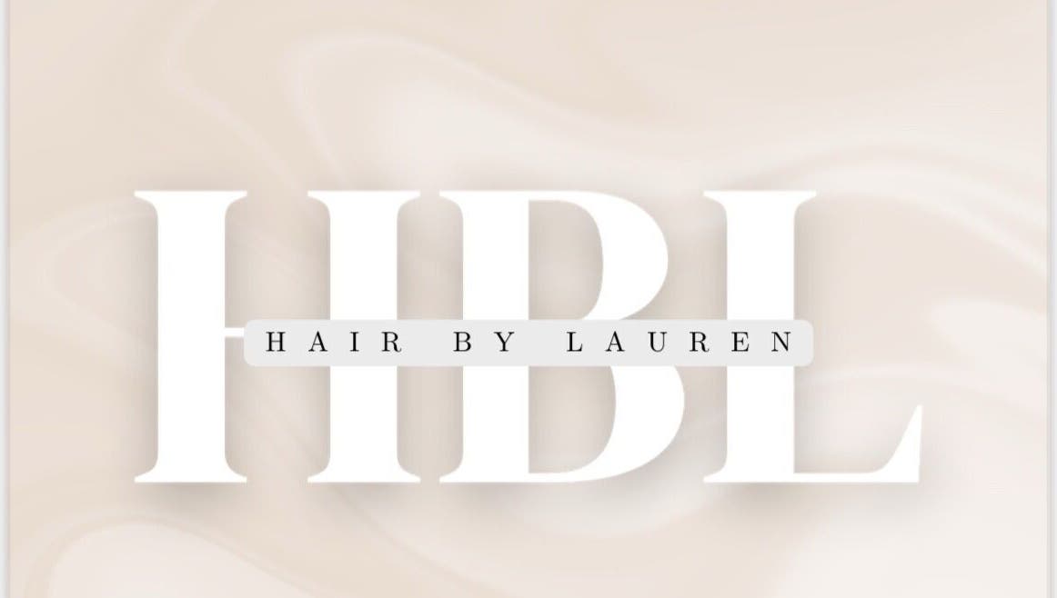 Elegant logo of Hair by LW in Westhill, Scotland, GB on a beige background.