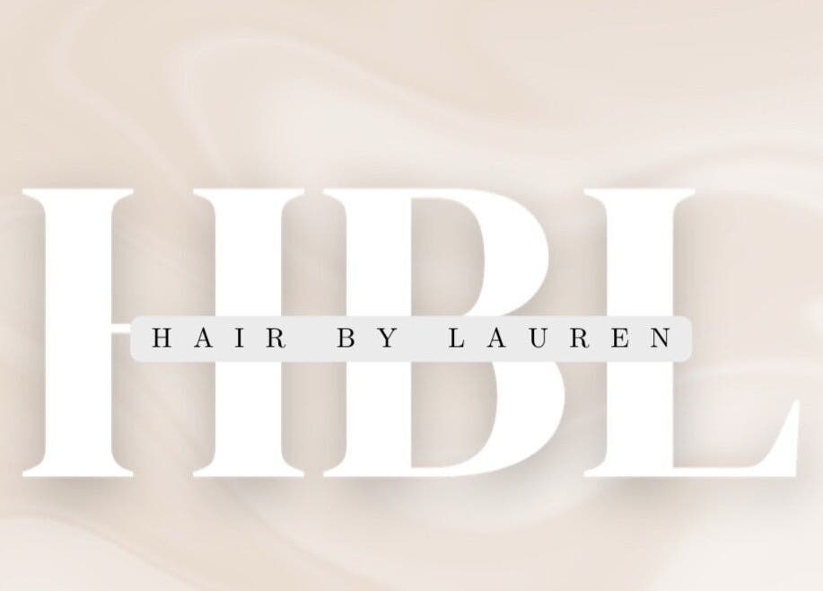 Elegant logo of Hair by LW in Westhill, Scotland, GB on a beige background.