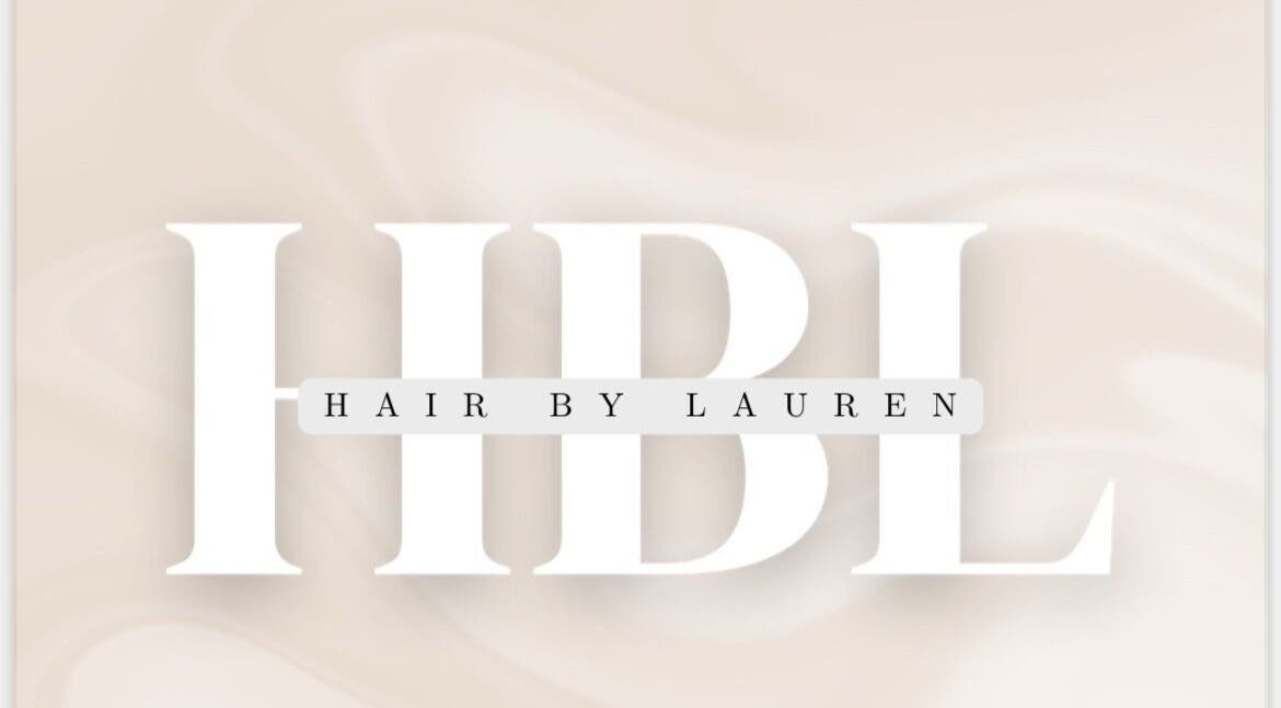 Elegant logo of Hair by LW in Westhill, Scotland, GB on a beige background.