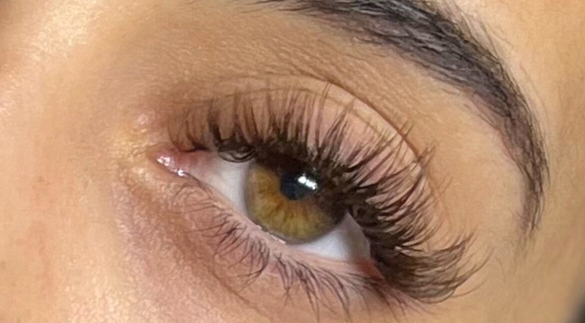 Close-up of stunning eyelash extension by What the Fluff Lash Artistry, Chelmsford, England, GB.