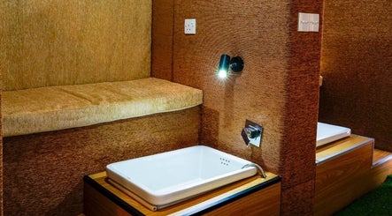 Relaxing pedicure station at Studio Zee | Colombo 07, showcasing comfort and elegance in Colombo, Western Province, LK.