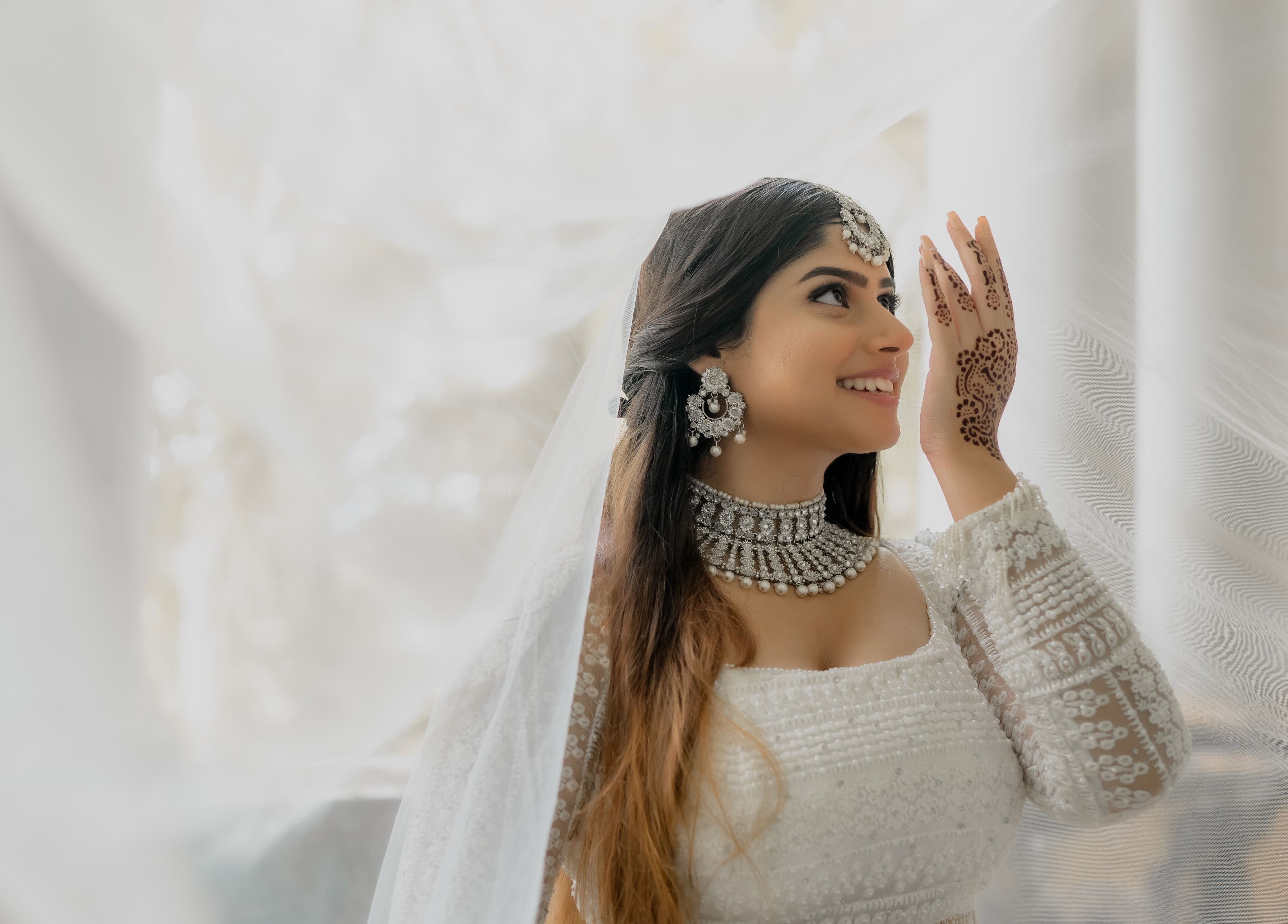 Bride adorned in traditional jewelry at Studio Zee | Colombo 07, Colombo, Western Province, LK.