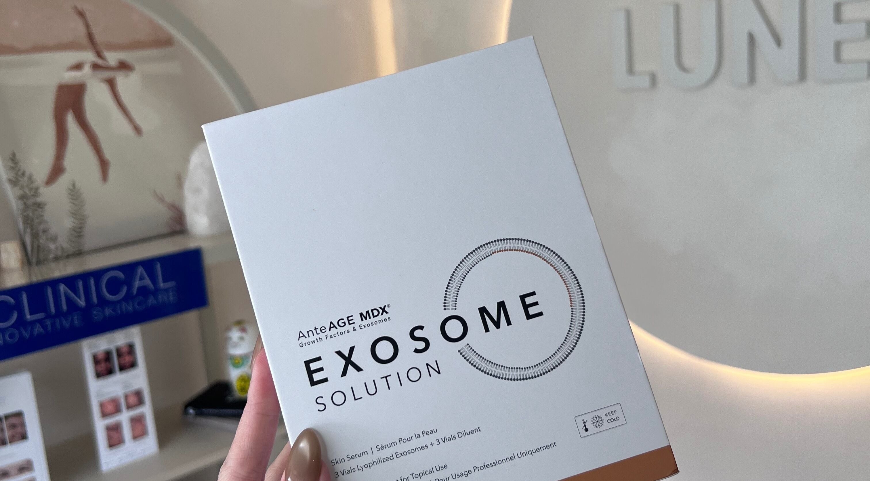 Exosome Solution at Lune Skin & Wellness in Melbourne, Victoria, AU, showcasing premium skincare products.