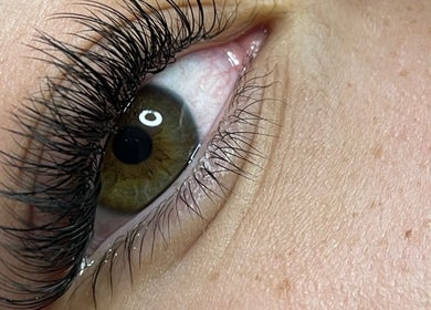 Close-up of enhanced eyelashes at Envious Effects Cosmetic Tattoo - Southport, Southport, Queensland, AU.