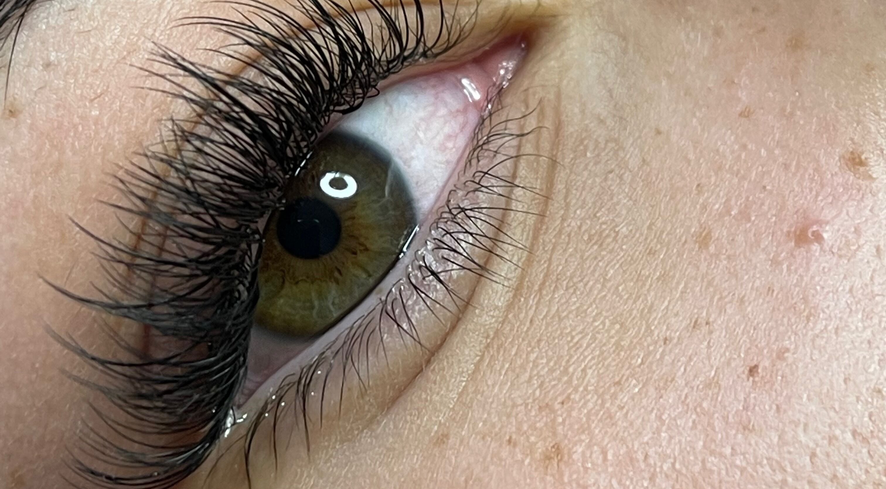 Close-up of enhanced eyelashes at Envious Effects Cosmetic Tattoo - Southport, Southport, Queensland, AU.