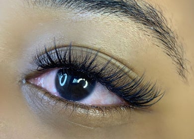 Close-up of eyelash extensions at Southern Beauty in Mbombela, Mpumalanga, ZA.