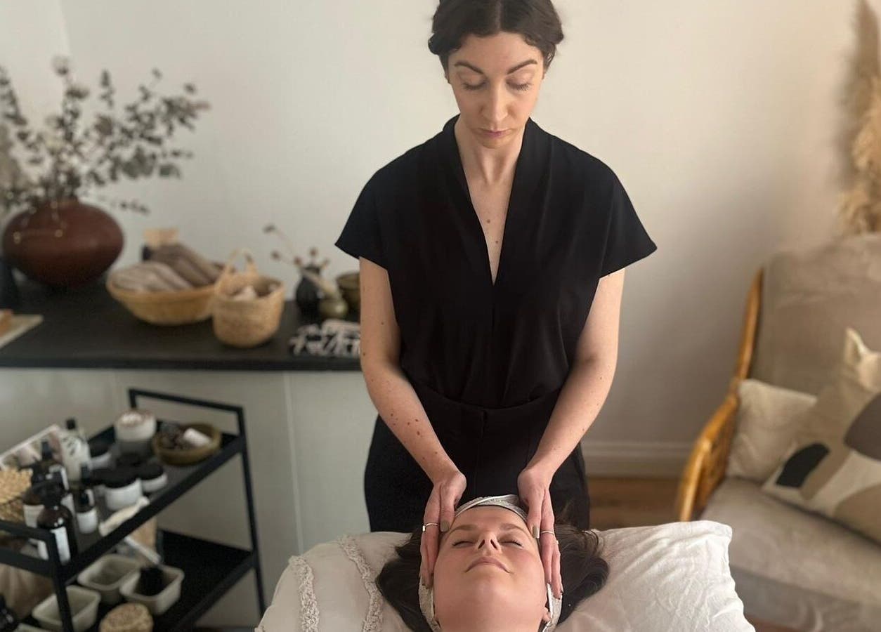 Facial therapy at Mon Remède Beauty, Bristol, England, GB, showcasing relaxation and wellness services.