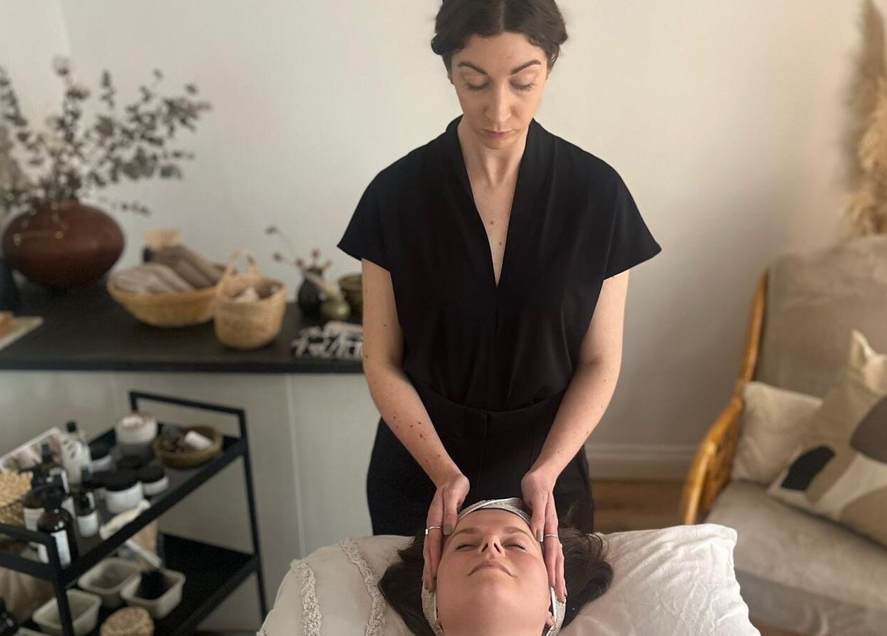 Facial therapy at Mon Remède Beauty, Bristol, England, GB, showcasing relaxation and wellness services.