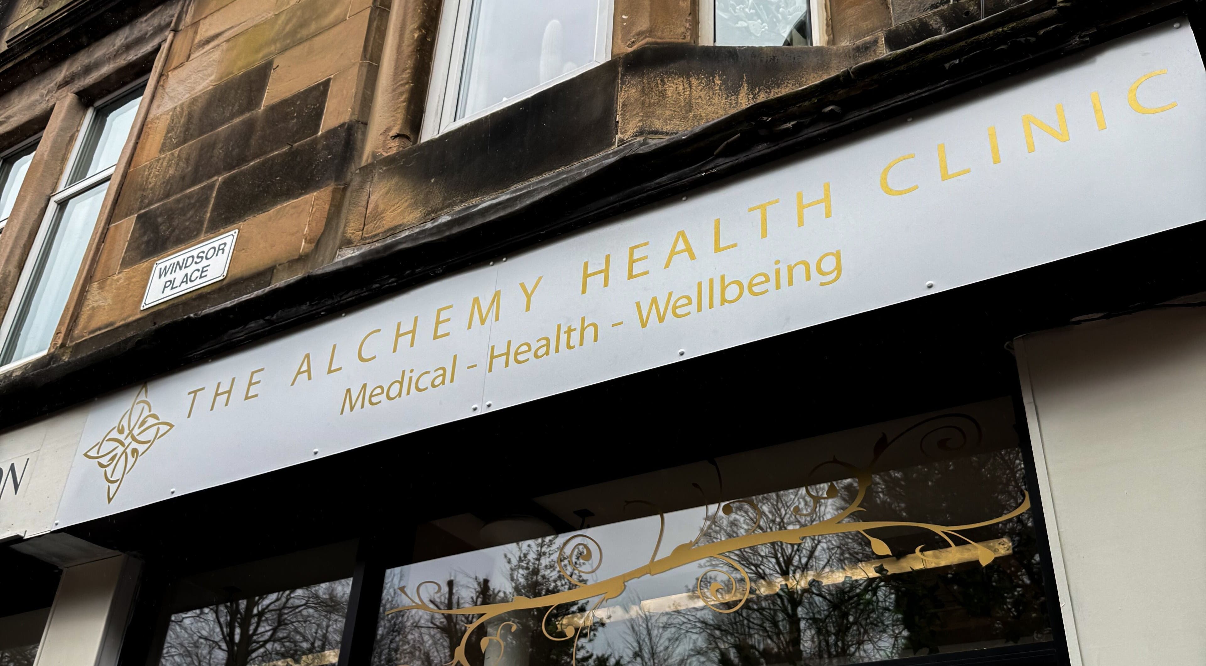Entrance to The Alchemy Clinic Bridge of Weir, located in Bridge of Weir, Scotland, GB.
