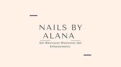 Elegant logo of Nails By Alana, a beauty venue in Edinburgh, Scotland, GB, specializing in gel enhancements.