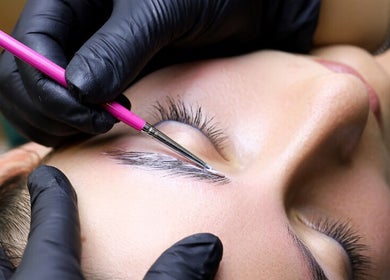 Precision brow styling at Dead Pretty Beauty Bar, North Rothbury, New South Wales, AU.