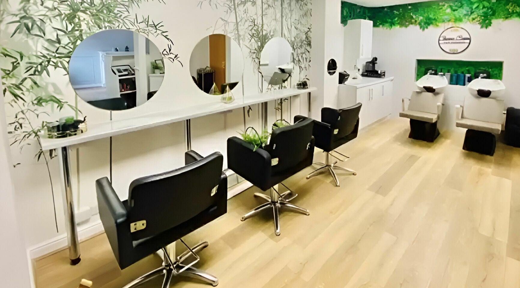 Gemma Cooper Hairdressing interior featuring elegant styling chairs and modern decor in Middlesbrough, England, GB.