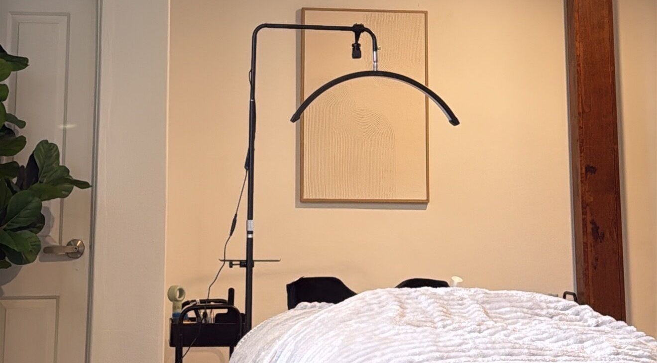 Relaxing treatment area at Lash Studio by Sarah E, Greta, New South Wales, AU featuring modern decor.