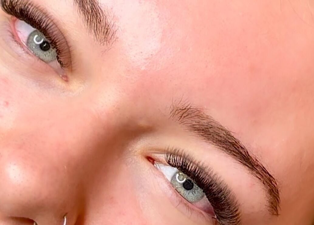 Close-up of expertly applied eyelash extensions at Lash Studio by Sarah E, Greta, New South Wales, AU.