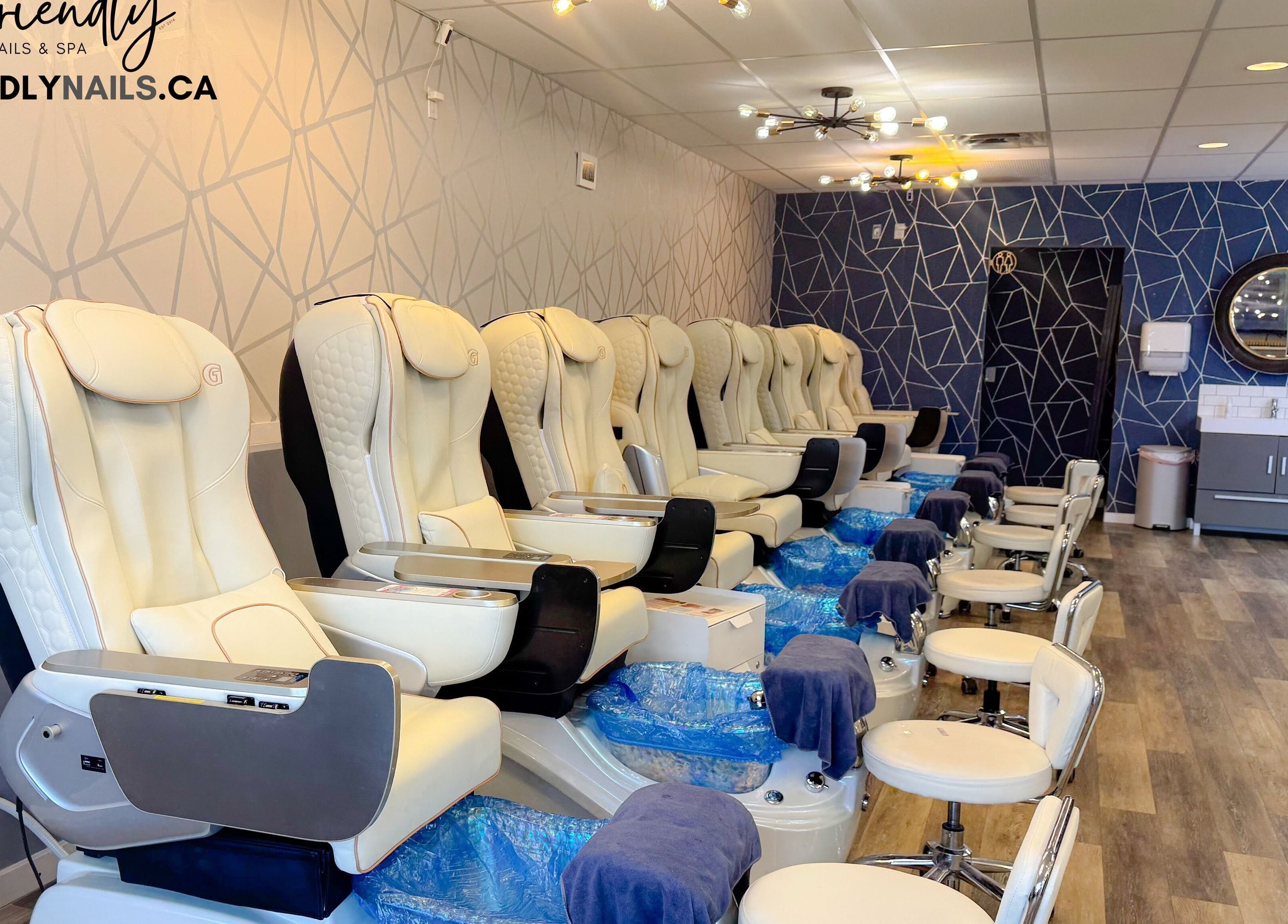 Pedicure chairs at Friendly Nails - Fort Sask, Fort Saskatchewan, Alberta, CA offer luxury and comfort.