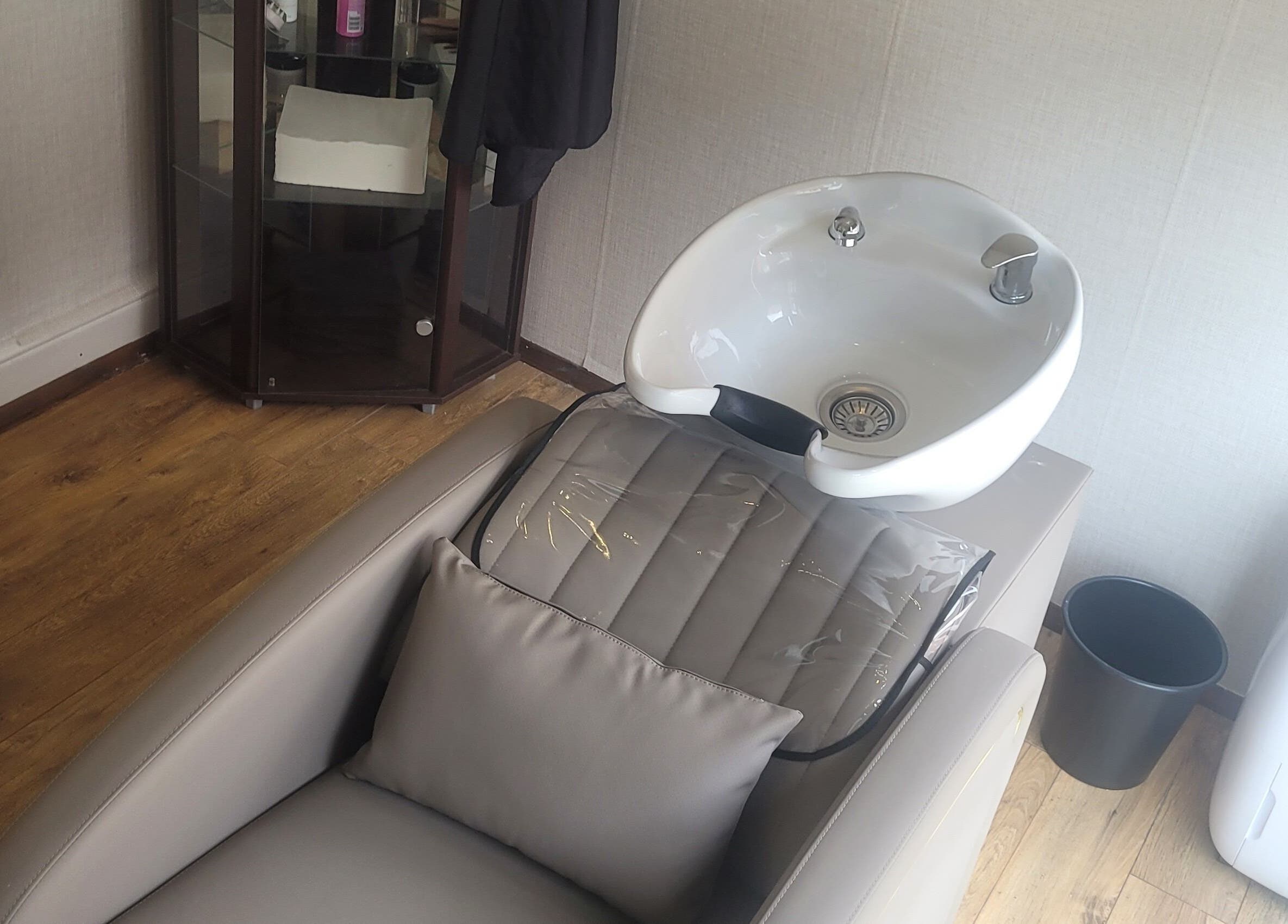 Luxurious hair washing station at LeBris Beauty and Wellness, Saxmundham, England, GB.