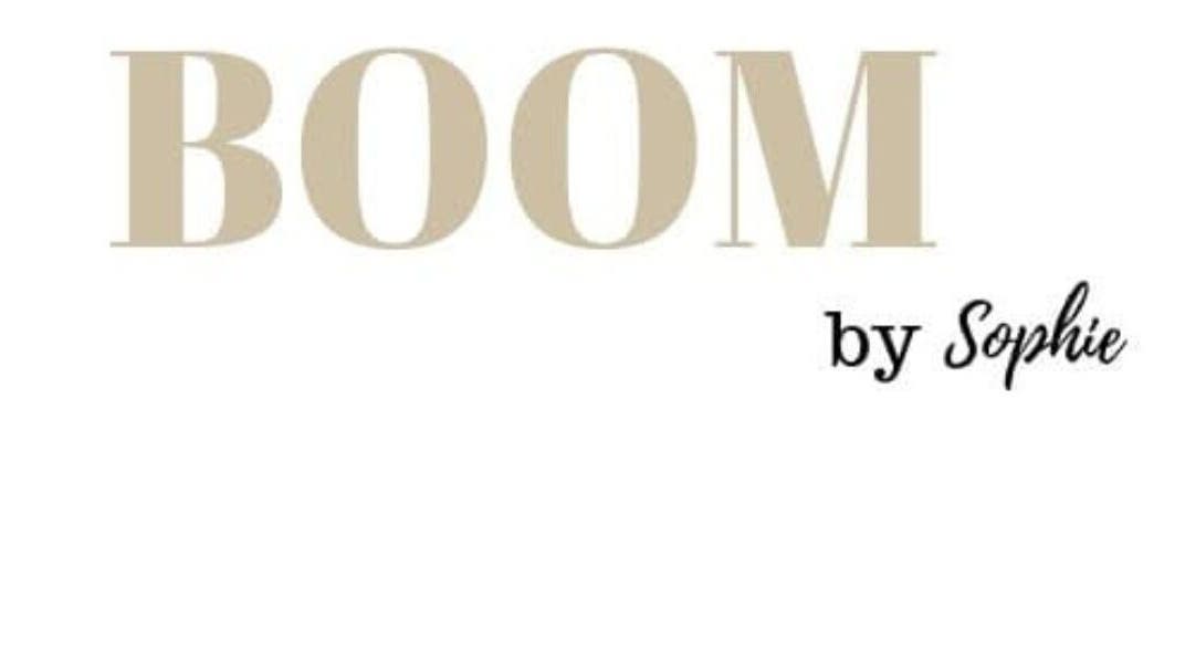 Logo of Boom by Sophie - The Spa in Philipsburg, SX featuring stylish typography.