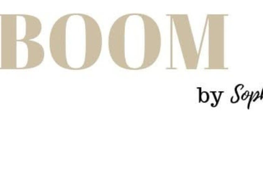 Logo of Boom by Sophie - The Spa in Philipsburg, SX featuring stylish typography.