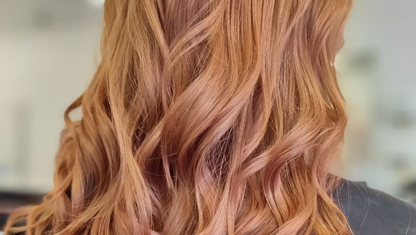 Copper hair waves styled at Cobi-Jane Intuitive Connections, Belmont North, New South Wales, AU.