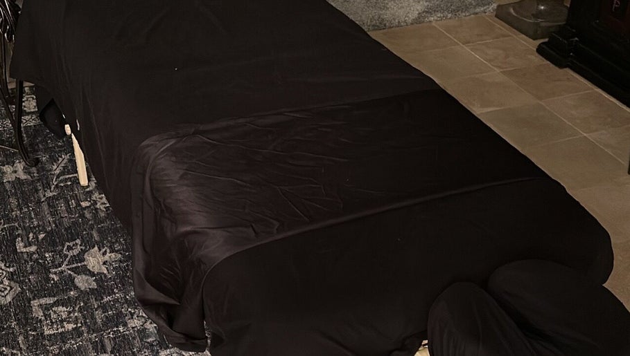 Massage table at ForeverKneaded Massage, Las Vegas, Nevada, US, ready for a relaxing session.
