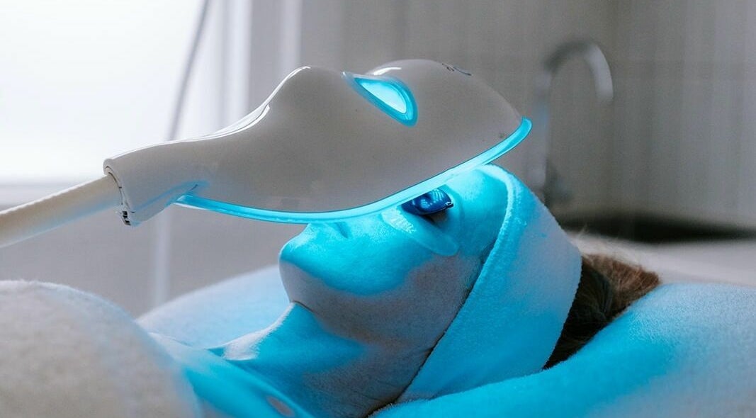 LED facial treatment at Numaven, Merewether, New South Wales, AU, offering advanced skin rejuvenation therapy.
