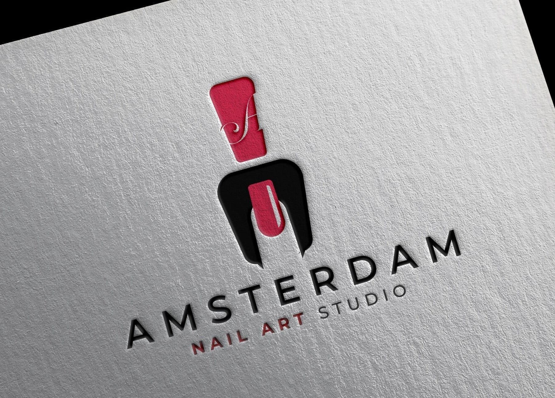 Logo of Amsterdam Nail Art Studio - IJburglaan, elegantly embossed in black and red, Amsterdam, Noord-Holland, NL.