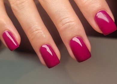 Elegant magenta nails from Bee You Nails in Warsash, England, GB, showcasing expert manicure style.
