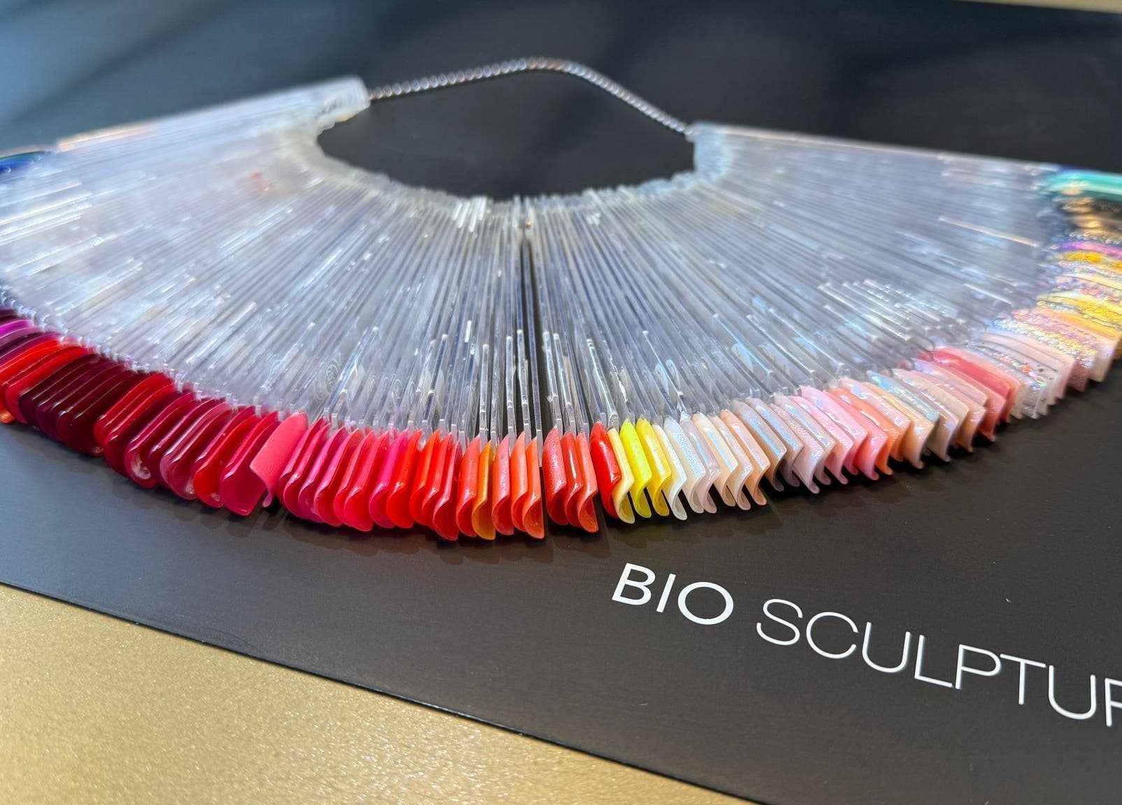 Diverse nail polish colors at Belle & Bee Beauty X Henlow in Henlow Camp, England, GB.