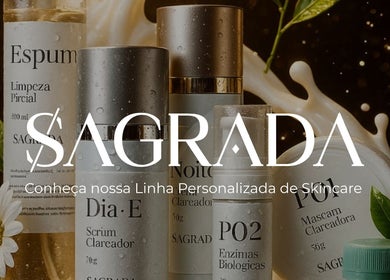 Linha de cuidados com a pele da Clínica Divina Pele, São José do Rio Preto, São Paulo, BR.