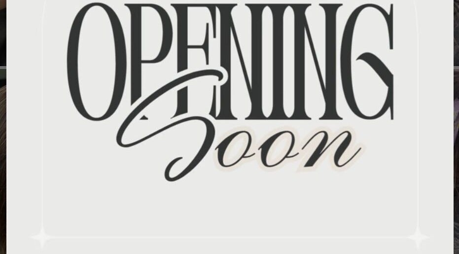 Opening soon sign for Roots Hair & Co in Needham Market, England, GB.