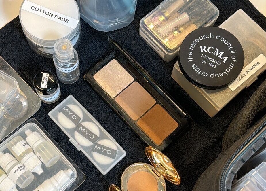 Makeup products at Studio Tinka by Tine Josephy in Gent, Vlaams Gewest, BE. Featuring palettes, powders, and skincare.