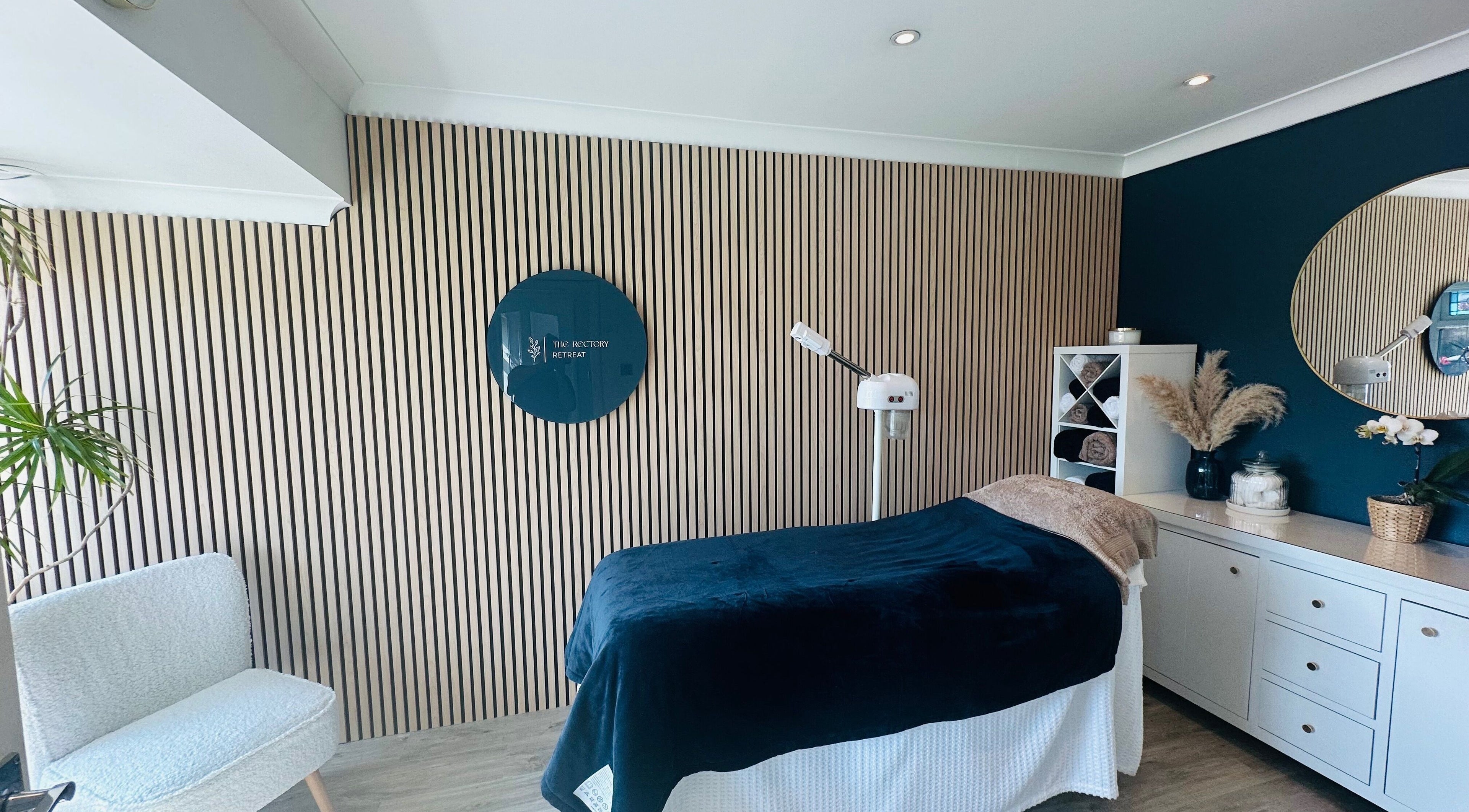 The Rectory Retreat therapy room in Rochford, England, GB, featuring a calming, stylish interior.