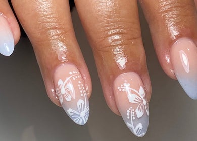 Floral nail art at Sculpted, Cape Town, Western Cape, ZA showcases exquisite design and craftsmanship.