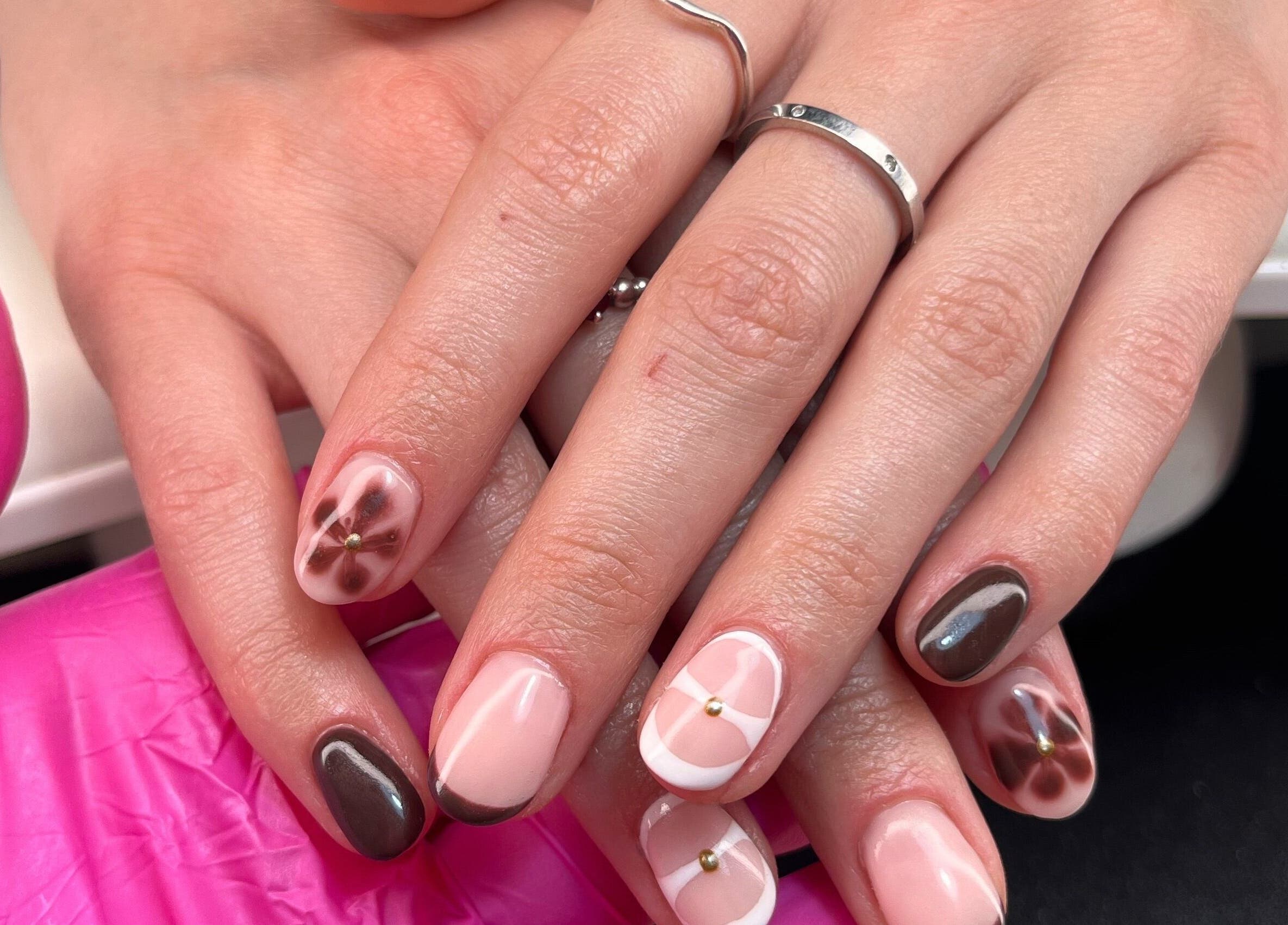 Elegant nail art at The Nail&Brow Room in newtonmore, Highland, GB, showcasing chic designs and detailed craftsmanship.