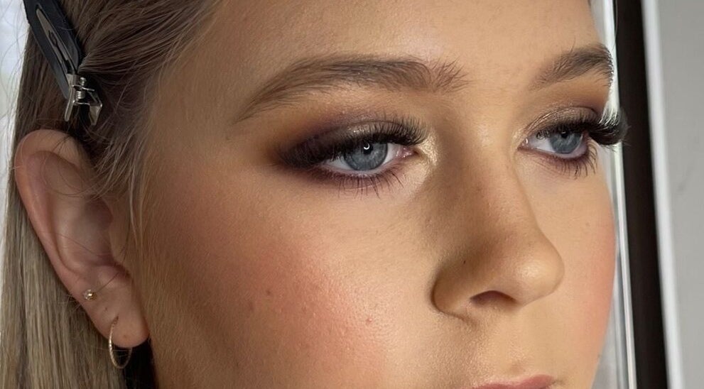 Close-up of eye makeup done at Madison Claire Beauty, Bahrs Scrub, Queensland, AU.