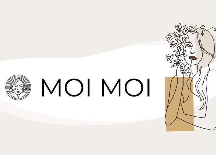 Moi Moi Paarl logo with artistic line drawing, located in Paarl, Western Cape, ZA.