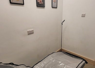 Cozy treatment room at CK Laser @ Salon Forty Four, Eastbourne, England, GB with calming decor.