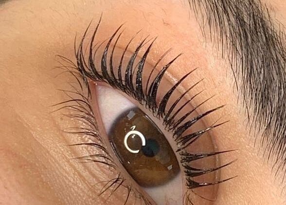 Close-up of elegant lash lift at Gala Beauty PR in San Juan, Puerto Rico, PR.