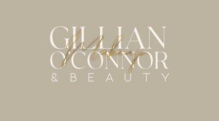Gillian O’ Connor Makeup & Beauty logo, Dublin, County Dublin, IE, elegant gold script on a beige background.