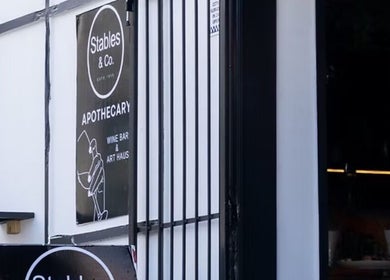 Stables & Co entrance near Tanya J Hairstylist in Fortitude Valley, Queensland, AU.