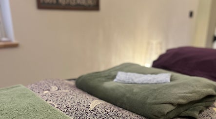 Relaxing spa bed setup at Humblebee Wellness, Saint Leonards, England, GB for ultimate rejuvenation.