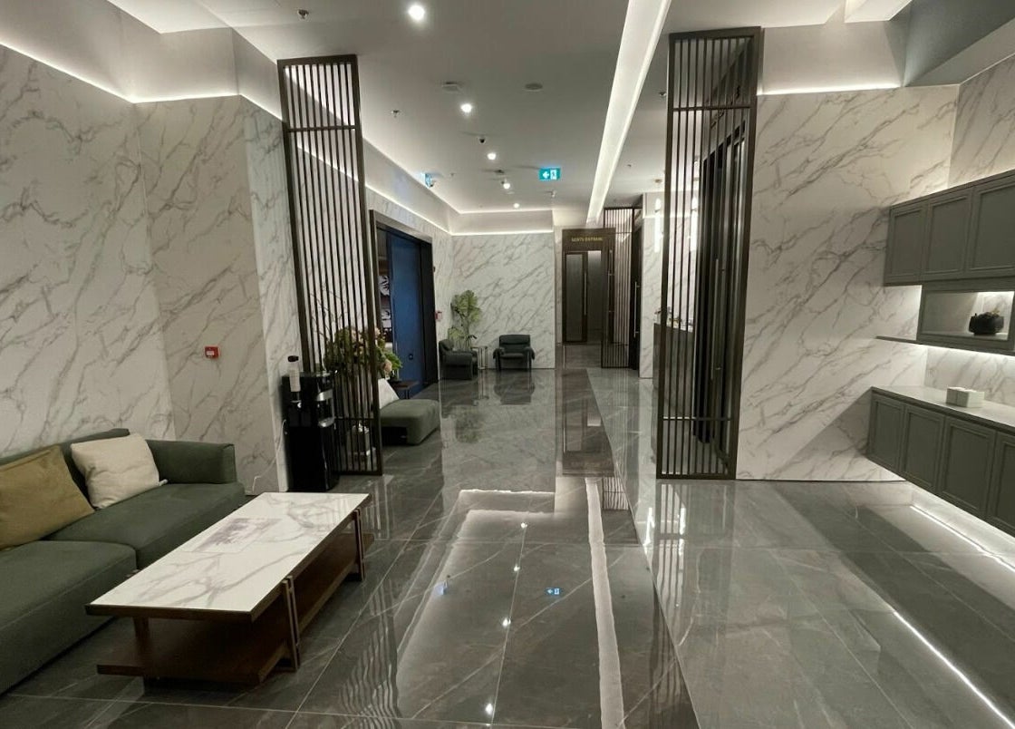 Luxurious lobby of Yinyang Spa - Dubai Mall with marble decor in Dubai, Dubai, AE providing a serene ambiance.