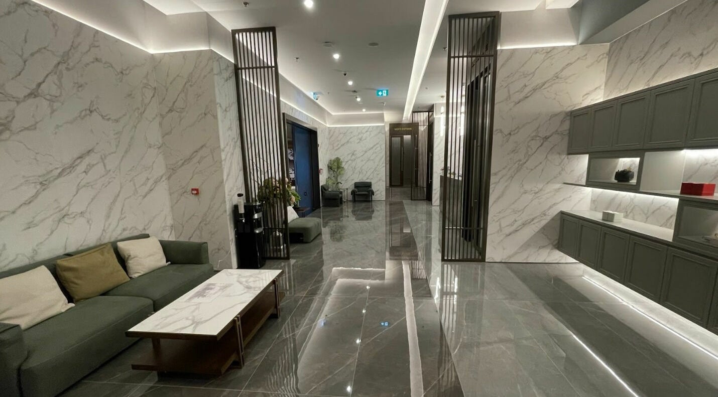 Luxurious lobby of Yinyang Spa - Dubai Mall with marble decor in Dubai, Dubai, AE providing a serene ambiance.