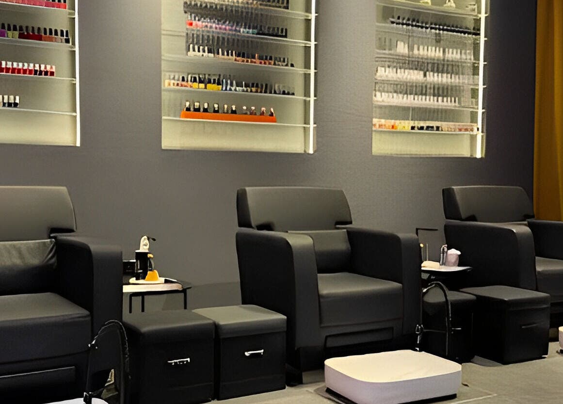Luxury pedicure chairs at 360 Beauty Lounge, Sharjah, Sharjah, AE. Ideal for pampering and relaxation.