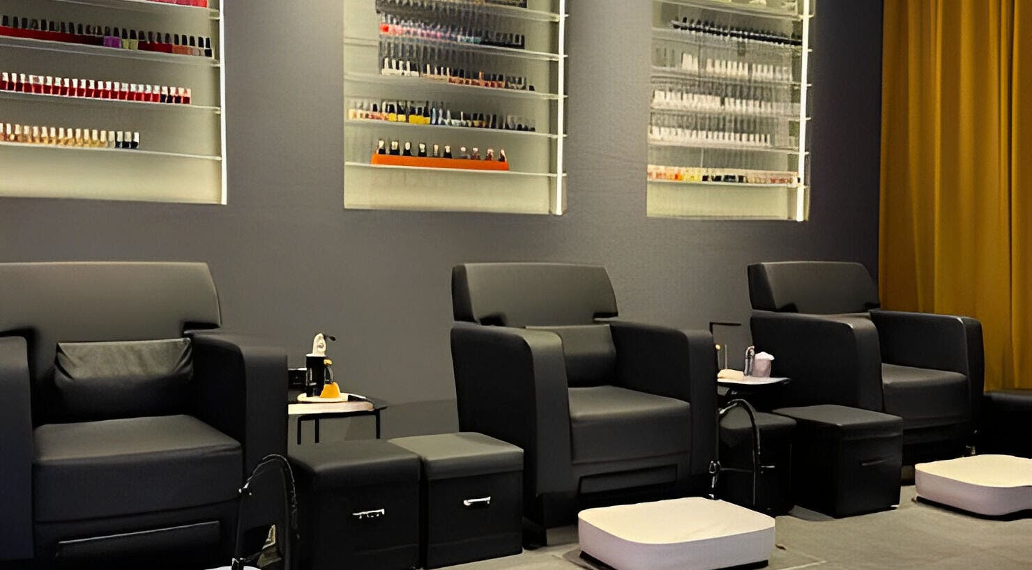 Luxury pedicure chairs at 360 Beauty Lounge, Sharjah, Sharjah, AE. Ideal for pampering and relaxation.