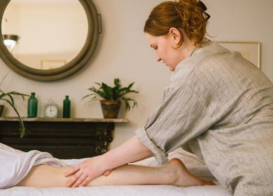 Massage therapy at Ruby's Refuge in Calstock, England, GB offering relaxation and rejuvenation.
