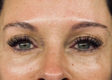 Close-up of eyelash extensions at Lashiez, Pretoria, Gauteng, ZA enhancing eye beauty.